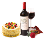 Fruit Tart & Red Wine