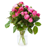 Pink Petal Whispers With 5 Pink Spray Roses