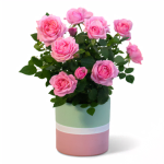 Blushing Pink Rose Pot