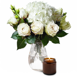 Hydrangea and Prairie Gentian Bouquet