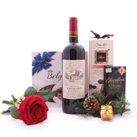 Supreme Chocolate Assortment with Red Wine