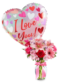 Countryside Romance Bouquet with Balloon