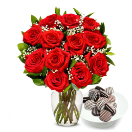 Red Roses and Chocolate Dipped Oreos