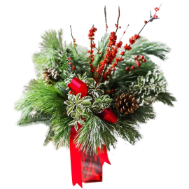 Seasonal Holly and Pines Bunch