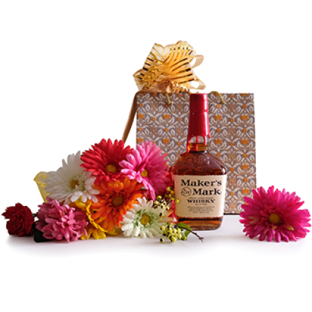 Makers Mark and Flowers