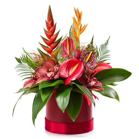 Towering Tropical Orchid Arrangement