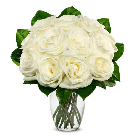 Heavenly White Rose Bouquet
